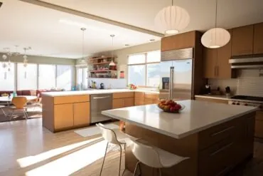 cocina isla salon comedor